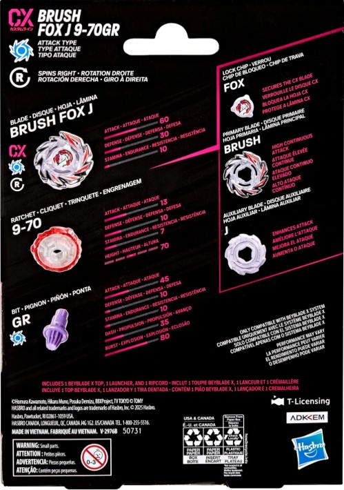 Beyblade X: Brush Fox J 9-70GR CX – MinimarkeTCG