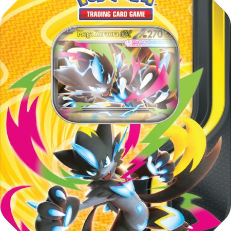 (Preventa 28 de Agosto 2026) Pokémon: Mega Forces Tin - Mega-Zeraora ex (ingles)