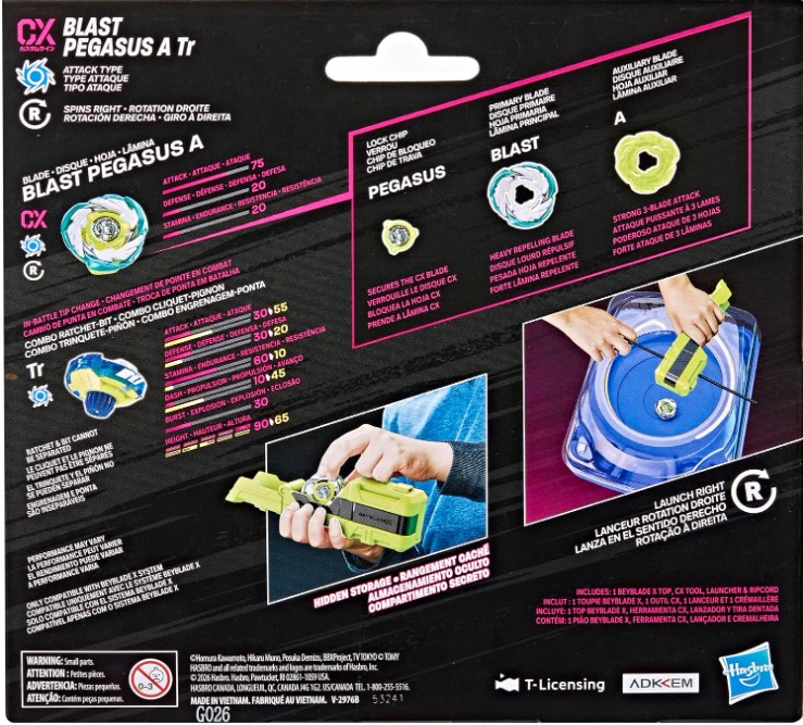 PEGASUS ORION 20cmフルレンジ リボンツィーター 国産古箱 Beyblade X: Clip & Rip Launcher Blast Pegasus ATR CX – MinimarkeTCG